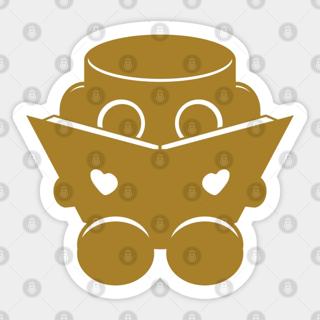 O'BOT: Love a Book (Gold) 1.0 Sticker by Village Values